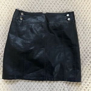 Free People Leather Skirt